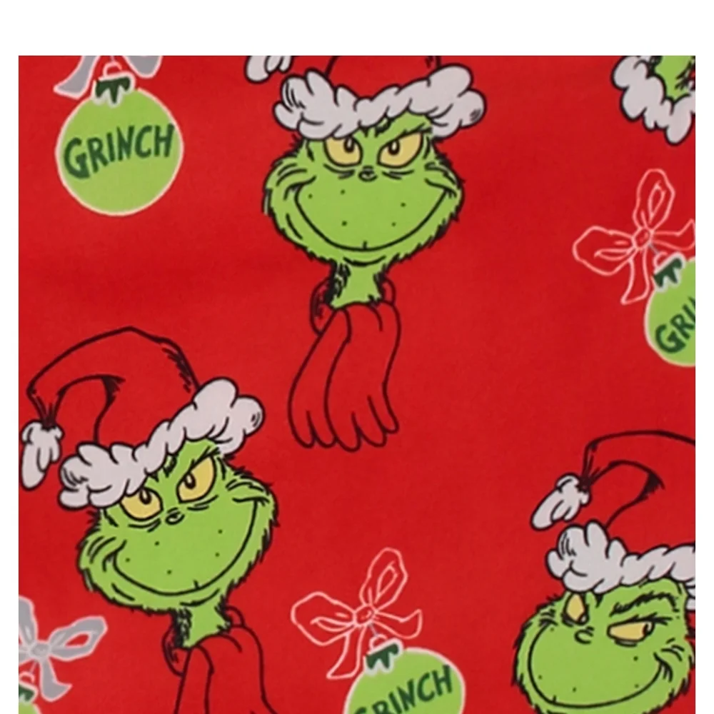 Girls Dr. Seuss Grinch Christmas Kids Pajama Set Pjs Red Green 4T NEW